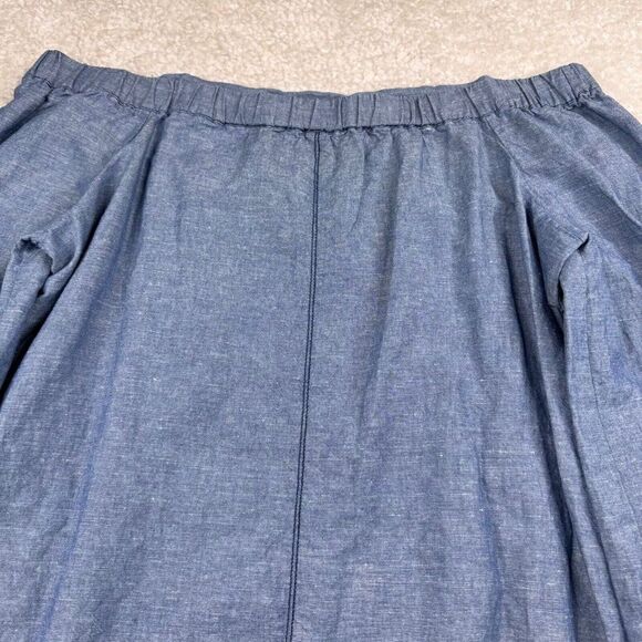 Free People Chambrey Linen Blend Off Shoulder Tunic Top - Picture 7 of 9